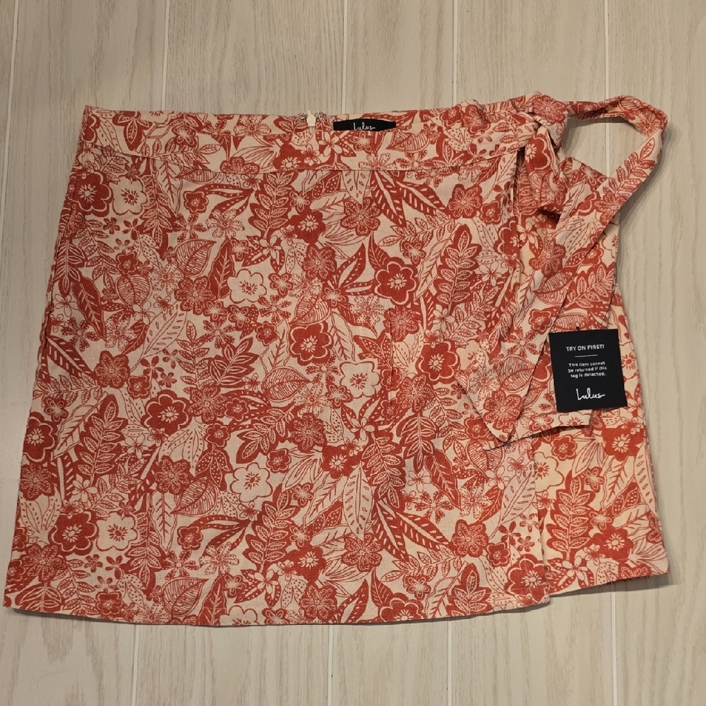 NWT Lulu's Wrap Skirt Floral Summer Spring XL C003